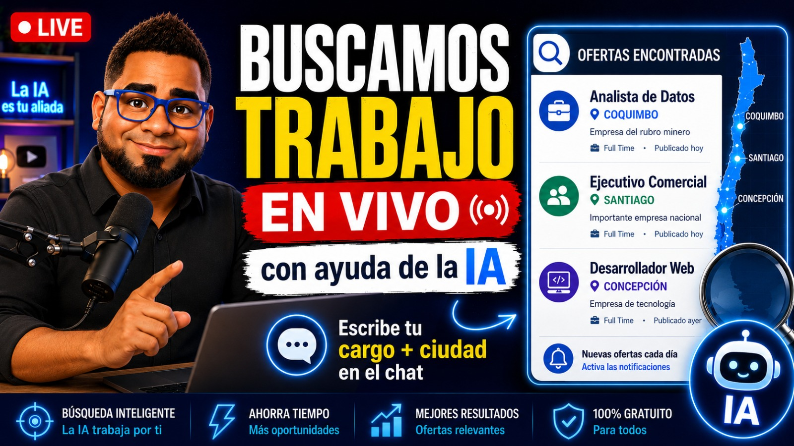 Live de Cypictronic: buscamos trabajo en vivo con ayuda de la IA